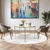 Bonnifait Antique Gold Round Dining Table