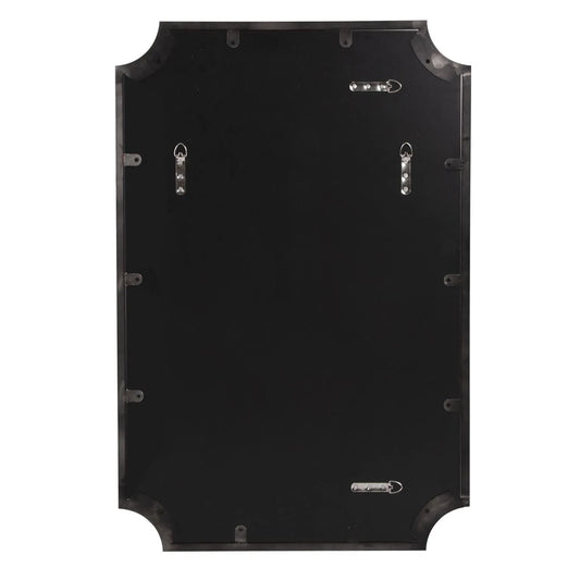Hastings Brushed Black Shield Mirror