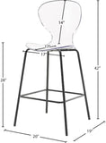 Clarion Contemporary Lucite Polycarbonate Stool Set of 2 - Modern Style for Kitchen and Bar