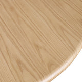 Rivas Dining Table - Elegant Mid-Century Modern Design with Fluted Base and Rich Black Finish