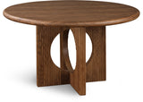 Rivas Dining Table - Elegant Mid-Century Modern Design with Fluted Base and Rich Black Finish