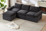 DERVAL 111" 3-Seater Sofa with 1 Ottoman