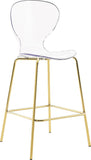Clarion Contemporary Lucite Polycarbonate Stool Set of 2 - Modern Style for Kitchen and Bar