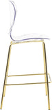 Clarion Contemporary Lucite Polycarbonate Stool Set of 2 - Modern Style for Kitchen and Bar