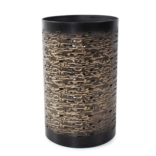 Golden Thread Cylindrical Large Candle Holder
