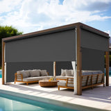 95% Uv Blockout Outdoor Roller Shades For Patio with Valance