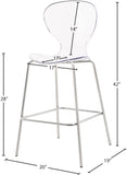 Clarion Contemporary Lucite Polycarbonate Stool Set of 2 - Modern Style for Kitchen and Bar