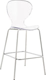 Clarion Contemporary Lucite Polycarbonate Stool Set of 2 - Modern Style for Kitchen and Bar