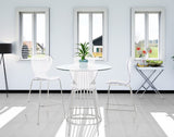 Clarion Contemporary Lucite Polycarbonate Stool Set of 2 - Modern Style for Kitchen and Bar