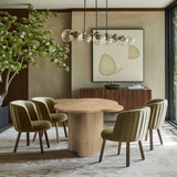 Mesa Dining Table - Elegant Clover-Shaped Design with Ash Veneer for Modern Home Décor Enhancement