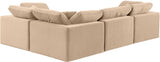 Comfy - 4 Piece Velvet Modular Sectional