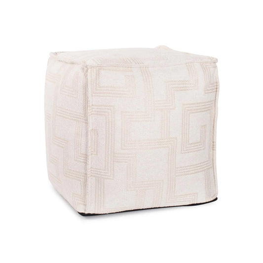 Tall Square Indoor/Outdoor Pouf Syros Natural