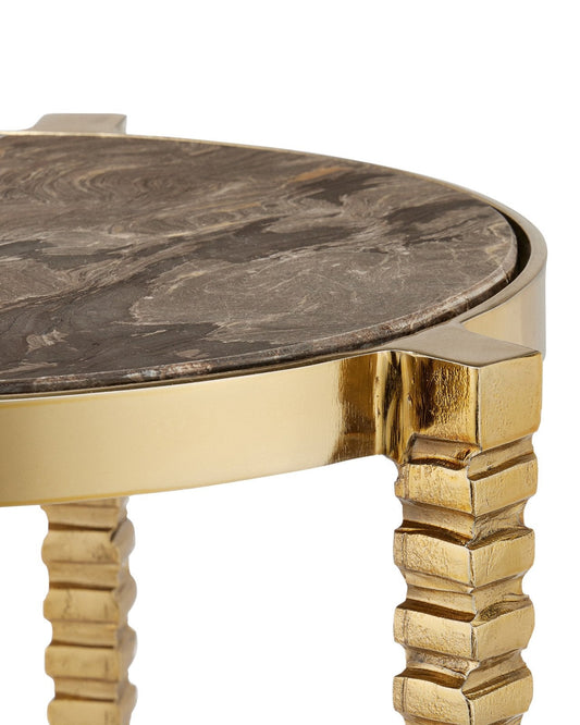 Corrado Cappuccino Marble Accent Table