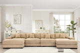 DESEO 170" 4-Seater Sofa with 2 Ottomans