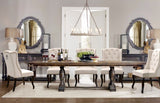 Suri Velvet Dining Chairs - Elegant High Back Design with Chrome Nailheads and Timeless Wood Legs
