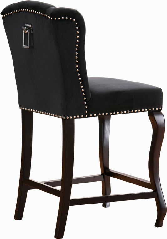 Suri Contemporary Stool Set of 2 - Plush Upholstery and Stylish Espresso Wood Legs for Comfort