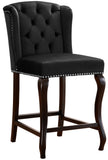 Suri Contemporary Stool Set of 2 - Plush Upholstery and Stylish Espresso Wood Legs for Comfort