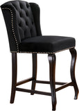 Suri Contemporary Stool Set of 2 - Plush Upholstery and Stylish Espresso Wood Legs for Comfort