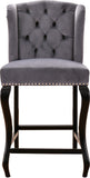 Suri Contemporary Stool Set of 2 - Plush Upholstery and Stylish Espresso Wood Legs for Comfort