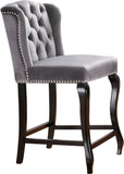 Suri Contemporary Stool Set of 2 - Plush Upholstery and Stylish Espresso Wood Legs for Comfort