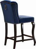 Suri Contemporary Stool Set of 2 - Plush Upholstery and Stylish Espresso Wood Legs for Comfort