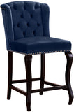 Suri Contemporary Stool Set of 2 - Plush Upholstery and Stylish Espresso Wood Legs for Comfort