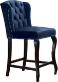 Suri Contemporary Stool Set of 2 - Plush Upholstery and Stylish Espresso Wood Legs for Comfort
