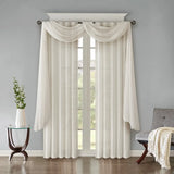 Wholesale Crushed Sheer Window Panel Pair (2), White