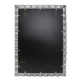 La Bailadora Bright Silver Ruffled Metal Vanity Mirror