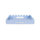 Rectangle Scalloped Riviera Tray - Baby Blue