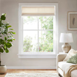 Matte Solid Room Darkening Cordless Roman Blind, Ivory
