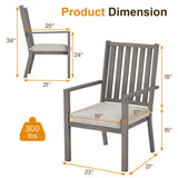 Wholesale Aluminum Patio Dining Chair Set of 6 with Waterproof Cushion