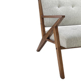 Modern Mid-Century Wood Lounge Chair, Light Grey *