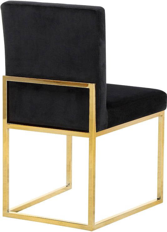 Giselle Velvet Dining Chair Set - Elegant Contemporary Design with Gold Metal Frame for Stylish Dining