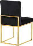 Giselle Velvet Dining Chair Set - Elegant Contemporary Design with Gold Metal Frame for Stylish Dining