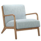 Scandinavian Elm Wood Blue Lounge Chair *