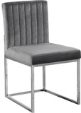 Giselle Velvet Dining Chair Set - Elegant Contemporary Design with Gold Metal Frame for Stylish Dining