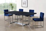 Giselle Velvet Dining Chair Set - Elegant Contemporary Design with Gold Metal Frame for Stylish Dining