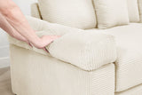 DESEO 137" Sectional Sofa with Ottoman