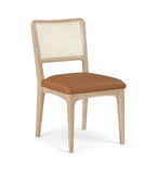 Atrium - Upholstered Seat Dining Chair With Brushed Natural Base (Set of 2)