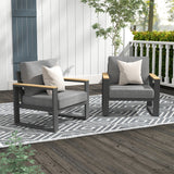 Outdoor Patio Chairs Set of 2, Aluminum Patio Chairs