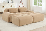 MIA 82'' Loveseat with 2 Ottomans