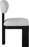 Timbra - Linen Textured Fabric Upholstered Dining Chair (Set of 2) - Black Base