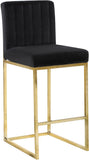 Giselle Contemporary Velvet Stool with Polished Gold Frame - Stylish Comfort for Home Bars