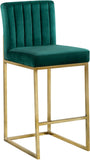 Giselle Contemporary Velvet Stool with Polished Gold Frame - Stylish Comfort for Home Bars