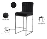 Giselle Contemporary Velvet Stool with Polished Gold Frame - Stylish Comfort for Home Bars