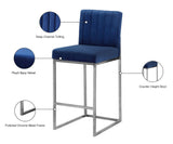 Giselle Contemporary Velvet Stool with Polished Gold Frame - Stylish Comfort for Home Bars