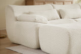 FLOVEX 141" 4-Seater Sofa with 2 Ottomans