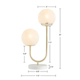 Wholesale Modern 2-Light Globe Gold Base Table Lamp