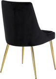 Karina Contemporary Dining Chair Set - Elegant Velvet Upholstery with Gold Metal Frame Design